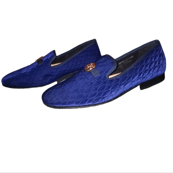 STACY ADAMS mens royal blue slip on loafers - Picture 6 of 10